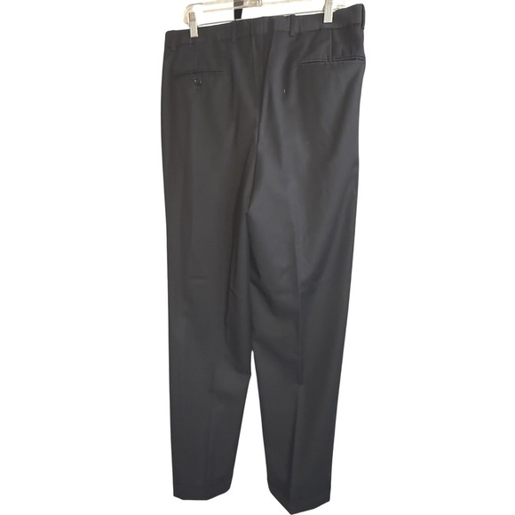 Jones New York Suit Men 44L Black Solid Single Breasted 100%  Wool 36X31 cuffed - Picture 12 of 15